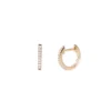 Gigi single row diamond huggies with a neat 10 mm profile
