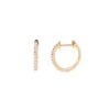 Gold-plated sterling silver huggies with 22 sparkling stones