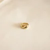 Gold-plated signet ring with a minimal shape
