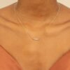 Grey Diamond Beaded Bar Necklace - Image 5