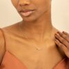 Grey Diamond Beaded Bar Necklace - Image 6