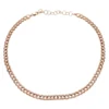 Half Diamond Cuban Link Necklace With Extender - Image 2