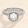 Halo Ring 3ct Diamond Engagement Ring