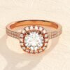 Halo Ring 3ct Diamond Engagement Ring - Image 2