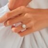 Halo Ring 3ct Diamond Engagement Ring - Image 5