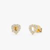 Heart Outline Diamond Studs - Image 2