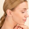 Heart Outline Diamond Studs - Image 3