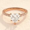 Delicate 1.50 mm band engagement ring in gold-plated silver