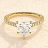 Heart shape engagement ring featuring a 4.00 ct stone