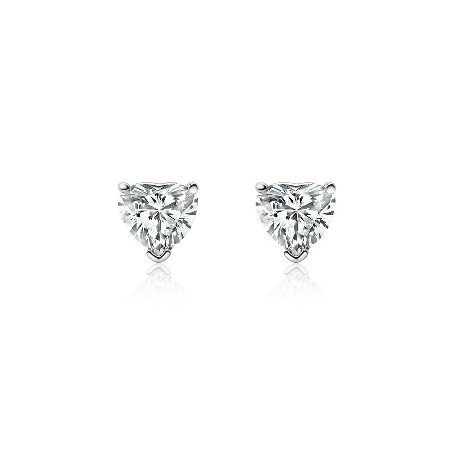 Heart Shape Diamond Earring | Heart Diamond Stud Earring | 1 Carat Earring