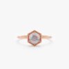 925 Sterling Silver Hexagon Labradorite Ring - Image 3