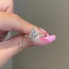 Ice Pear Engagement Ring 925 Sterling Silver