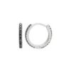 Eternity-set black CZ diamond huggies with a seamless design