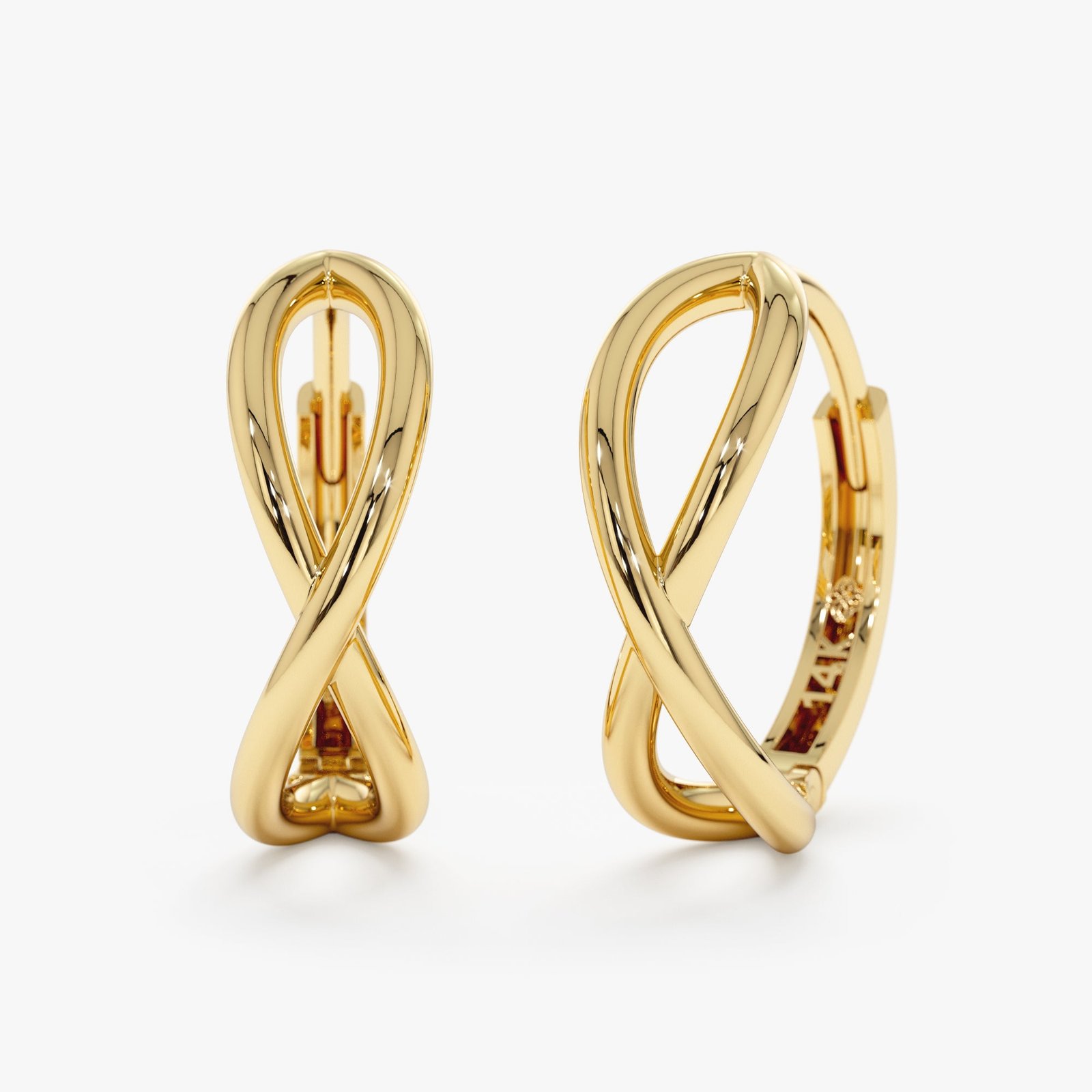 Infinity hoop earrings in 925 sterling silver