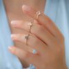 Labradorite and Diamond Engagement Ring - Image 3