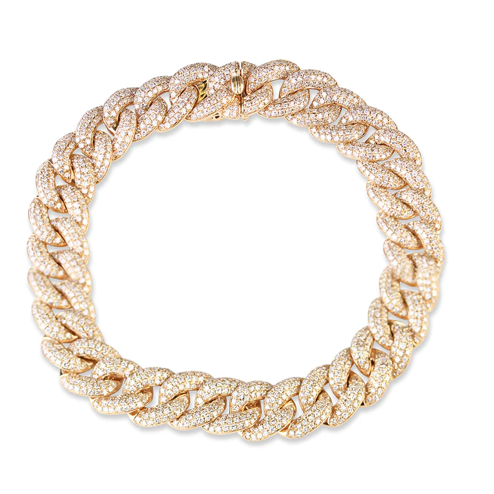 Large Diamond Chain Link Bracelet