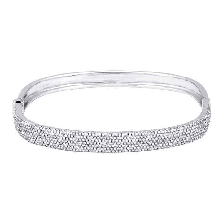 Large Pave Diamond Bangle