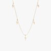 Lightning Bolt Drop Necklace with five polished charms on chain