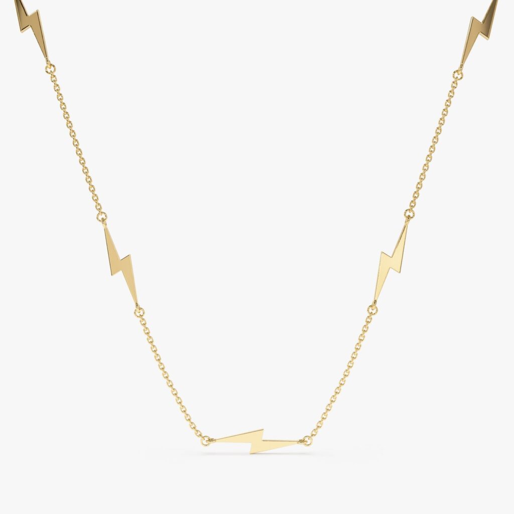 Lightning Bolt Station Necklace