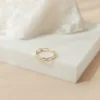 Link Ring with linked form and clean modern design