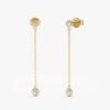 Long Diamond Drop Earrings
