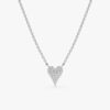 Long Diamond Heart Necklace - Image 2