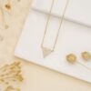 Long Diamond Heart Necklace - Image 3