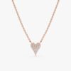 Long Diamond Heart Necklace - Image 5
