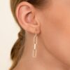 Long Diamond Paperclip Earrings - Image 2