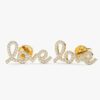 Love Script Diamond Studs - Image 2