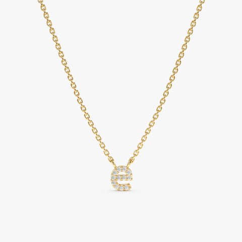 Lowercase Diamond Initial Necklace