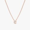 Lowercase Diamond Initial Necklace - Image 4