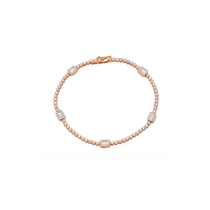 Marchesa Baguette Diamond Tennis Bracelet