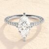 Marquise Cut 2ct 925 Sterling Silver Diamond Engagement Ring