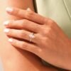 Marquise Cut 3ct 925 Sterling Silver Diamond Engagement Ring - Image 2