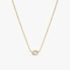 Marquise Diamond Eye Necklace with elegant eye motif and marquise-cut CZ stone