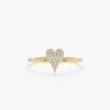Micro Pave Diamond Heart Ring