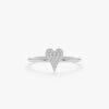 Micro Pave Diamond Heart Ring - Image 2