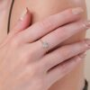 Micro Pave Diamond Heart Ring - Image 5