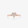 Micro Pave Diamond Heart Ring - Image 6