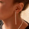 Mila drop earrings featuring premium CZ diamonds and flowing design