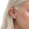 Mini Baguette Cut Diamond Studs - Image 5