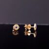 Mini Diamond Blue Sapphire Eye Studs - Image 4