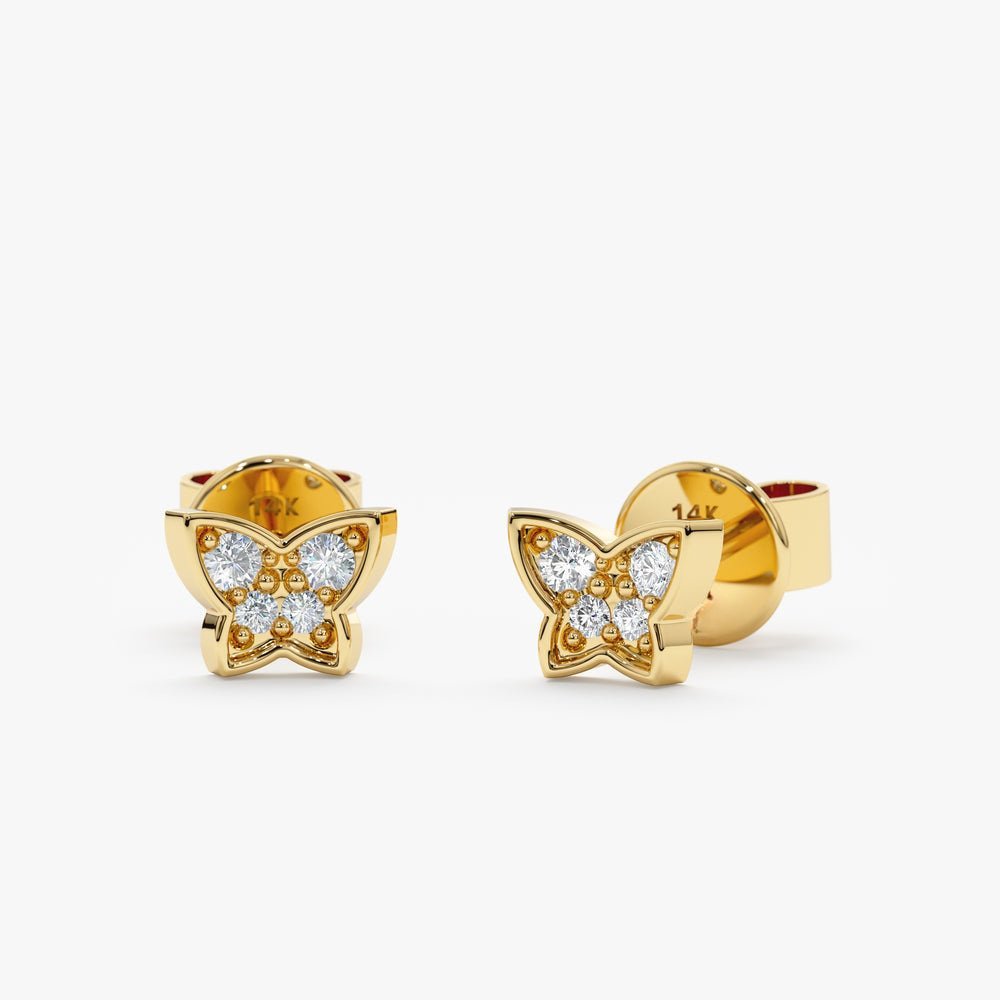 Mini Diamond Butterfly Studs