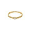 Mini diamond chain ring with slim modern profile