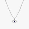 Mini Diamond Sapphire Eye Necklace - Image 2