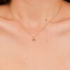 Mini Diamond Sapphire Eye Necklace - Image 4
