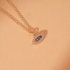 Mini Diamond Sapphire Eye Necklace - Image 6