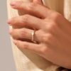 925 sterling silver ring with thick gold plating and slim band