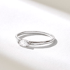 Clean promise ring design with polished gold-plated finish